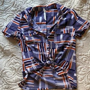 Blue and orange shirt